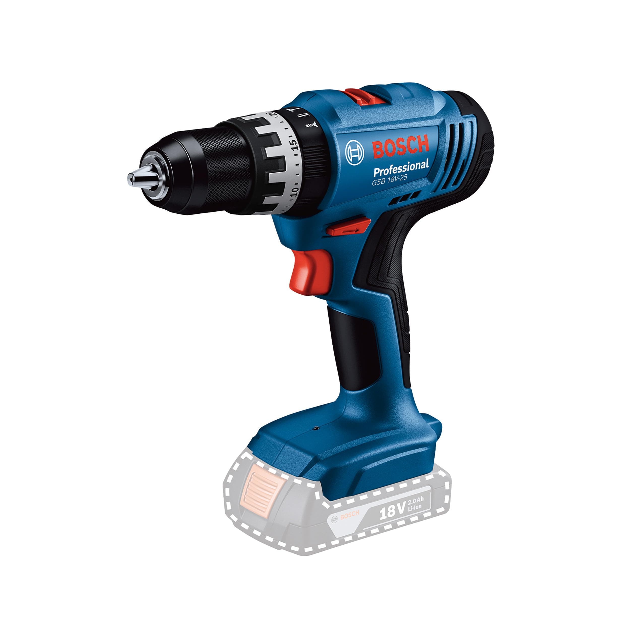 Bosch Professional 18V System batteridrevet slagboremaskine GSB 18V-25 (maks. Skrue Ø: 10 mm)