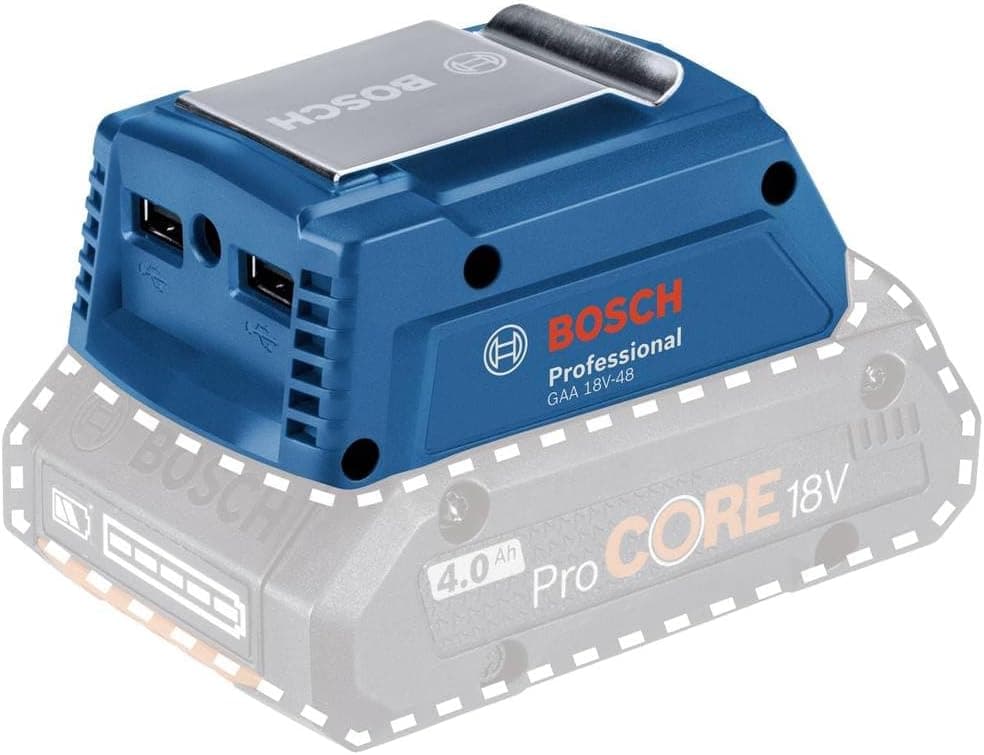 Bosch Professional 18V USB-adapter GAA 18V-48 (2x USB-A, 1x USB-C, uden batteri)