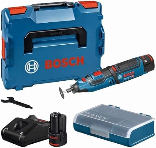 Bosch Professional 12V System batteri roterende værktøj STORT 12V-35 (tomgangshastighed: 5.000 – 35.000 min-1, inkl. 2x 2,0 Ah batteri, hurtigoplader, L-BOXX)