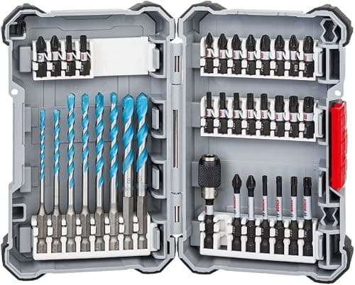 Bosch Professional 35 tlg. Multi Construction Bohrer- und Schrauberbit Set (Impact Control, Pick and Click, Zubehör Schlagschrauber)