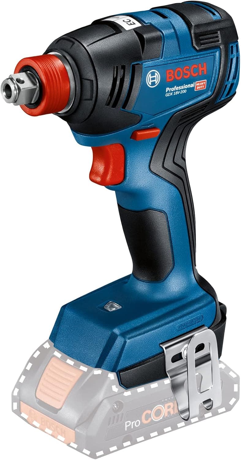 Bosch Professional 18V System Akku Drehschlagschrauber GDX 18V-200 (max. Drehmoment 200 Nm, ohne Akku/Ladegerät)