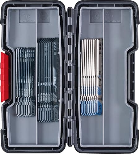 Bosch Professional Accessories Professional 30tlg. Stichsägeblatt Set Basic for Wood and Metal (für Holz und Metall, Zubehör Stichsäge), Grau