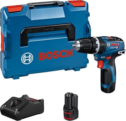 Bosch Professional 12V System batteridrevet slagboremaskine GSB 12V-35 (drejningsmoment hård/blød 20/35 Nm, inkl. 2x 3,0 Ah batteri, oplader GAL 12V-40, L-BOXX)