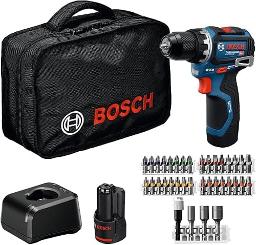 BOSCH Professional 12V System batteridrevet bore-/skruemaskine GSR 12V-32 (Advanced KickBack Control, børsteløs motor, inkl. 2,0 Ah batteri, GAL12V-20, tilbehør, indsats, værktøjspose) Batteridrevet