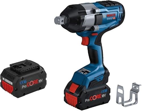 Bosch Professional 18V System BITURBO Akku Drehschlagschrauber GDS 18V-1050 H (inkl. Leiterclip, 2x ProCORE 18V 5.5Ah, Schnellladegerät GAL 1880 CV, Einlage, L-BOXXN)