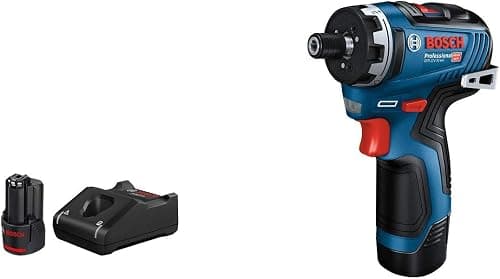 Bosch Professional 12V System batteridrevet bore-/skruemaskine GSR -35 HX (inkl. 2x GBA 3.0Ah, hurtigoplader GAL -40, indsats, 1x bælteclips bitholder) Batteridrevet