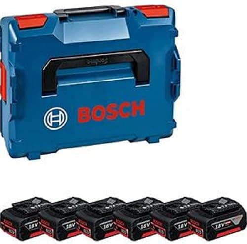 Bosch Professional 18V System Akku Set: 6X GBA 18V 4.0Ah (inkl. Einlage für Starter-Sets, in L-BOXX)