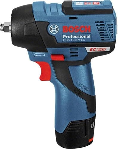 Bosch Professional 12V System batteridrevet slagnøgle GDS 12V-115 (maks. Drejningsmoment 115 Nm, antal slag 0-3.100 slag/min, inkl. L-BOXX indsats tilbehør, L-BOXX, uden batteri/oplader)