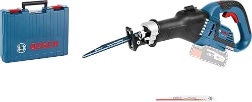 Bosch Professional 18V System Akku Säbelsäge GSA 18V-32 (Schnitttiefe in Holz 230mm, inkl. 1x Sägeblatt, Handwerkoffer, ohne Akku/Ladegerät)