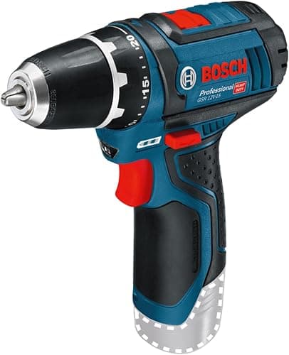 Bosch Professional 0601868101 GSR 12V-15-LI Trapano Avvitatore, Senza Batteria e Caricabatterie, Nero, Blu, Rosso, 12V, batteridrevet