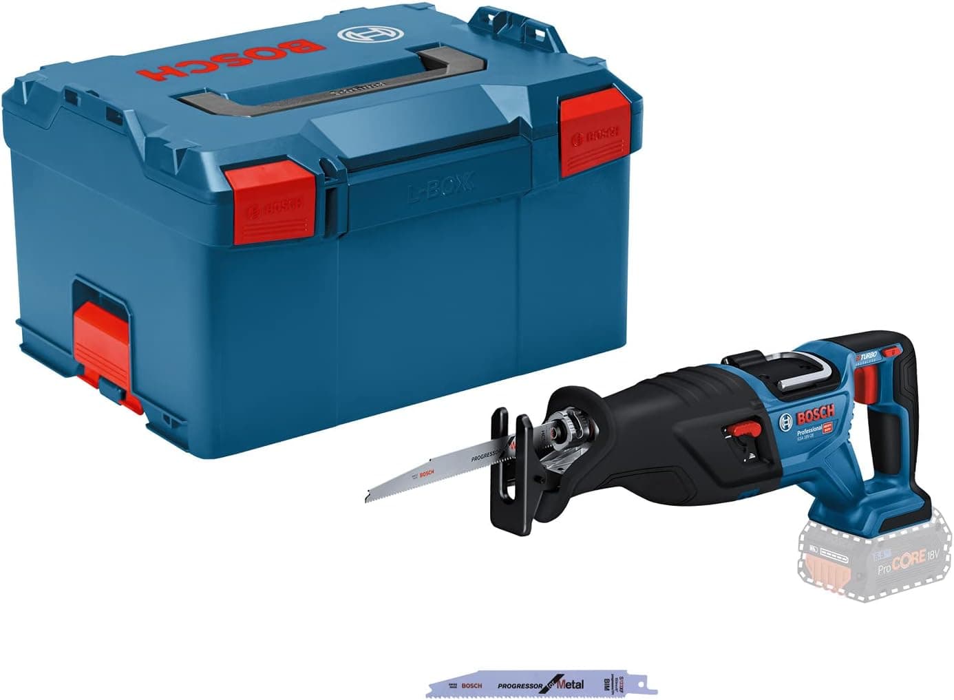 Bosch Professional 18V System BITURBO Akku Säbelsäge GSA 18V-28 (inkl. L-BOXX, ohne Akku/Ladegerät)