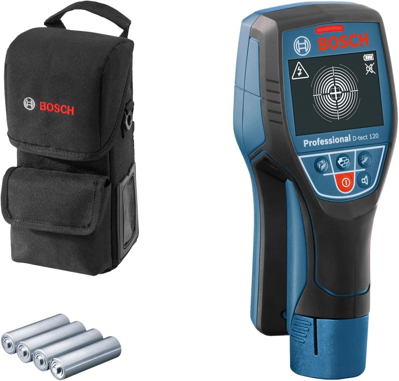 Bosch Professional linjesøger D-tect 120 (4x AA-batterier, maks. dybde plastik/træ/metal/kabler)