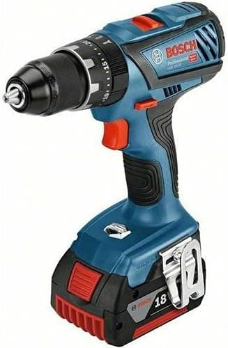 Bosch Professional 18V System batteridrevet slagboremaskine GSB 18V-28 (maks. Drejningsmoment 63 Nm, inkl. 2x 4,0 Ah batteri, hurtigoplader GAL 18V-40, L-BOXX)
