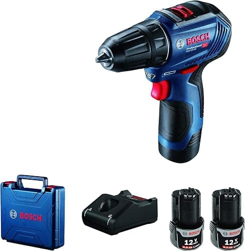 Bosch Professional 12V System batteridrevet bore-/skruemaskine GSR 12V-30 (inkl. 2x2,0 Ah batteri, hurtigoplader GAL 12V-40, i håndværkerens kasse)