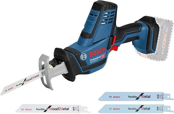 Bosch Professional 18V systembatteri tilbagegående sav GSA 18 V-LI C (kompakt version inkl. 1x tilbagegående savklinge S 922 AF, uden batteri/oplader)