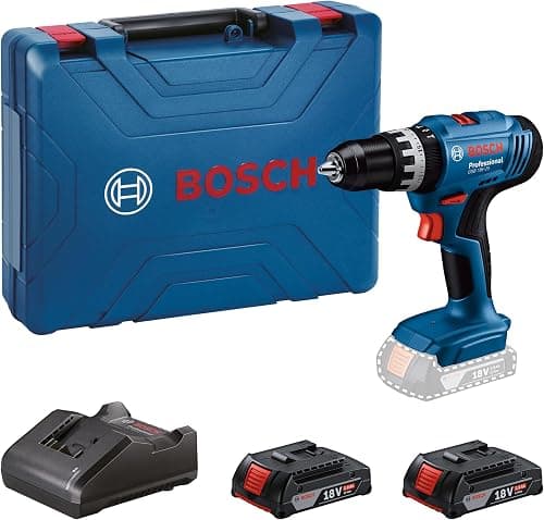 Bosch Professional 18V System Akku Schlagbohrschrauber GSB 18V-25 (max. Schrauben-Ø: 10 mm, inkl. 2x GBA 18 2.0 Ah, 1x GAL 18V-20, Handwerkerkoffer)