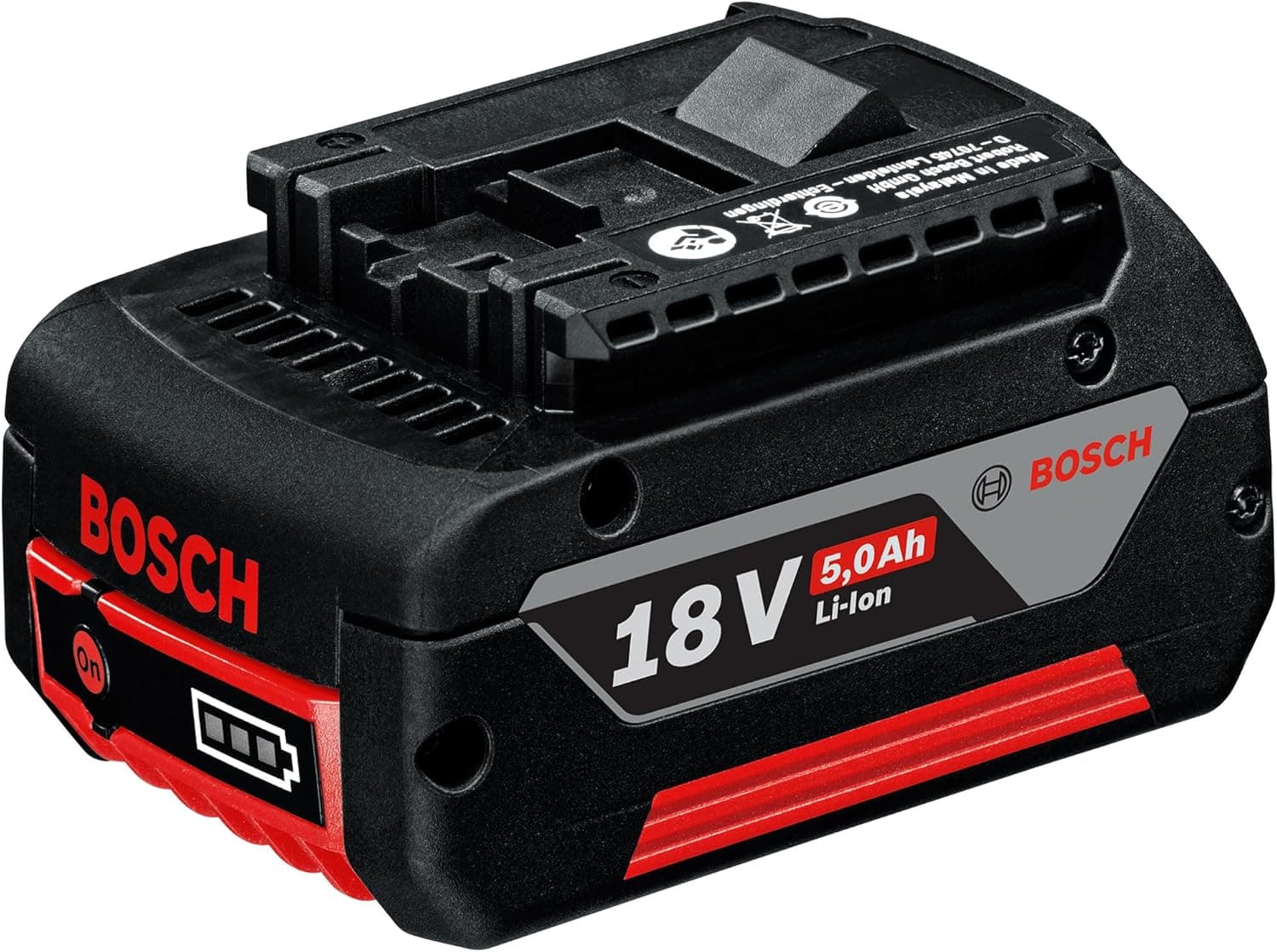 Bosch PRO batteripakke GBA 18V 5.0Ah | 5.0Ah batteri med længere driftstid fra 18-volts klasse GBA 18V batteri(1x5.0 C) solo CLC