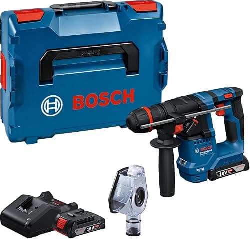 Bosch Professional 18V System batteridrevet borehammer GBH 18V-18 X (ONECHUCK 2x 18V 2.0Ah, GAL 18V-40, GDE 24)
