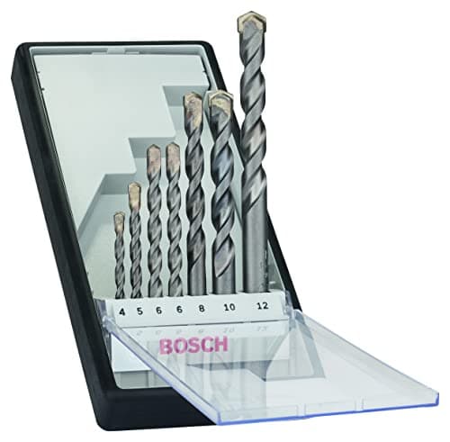 Bosch Professional 2607010545 rundskaftsbor 7 stk. Sølv Slagborssæt, Sort
