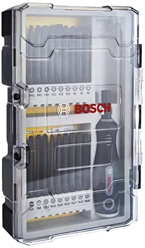 Bosch Professional 37-delt skruetrækker bitsæt ekstra hårdt (skruetrækker sæt med håndtag, tilbehør skruetrækker og boremaskine)